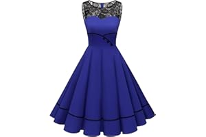 Bbonlinedress Robe Vintage Femme Années 50s 60s Audrey Hepburn de Soirée Cocktail Mariage Fête