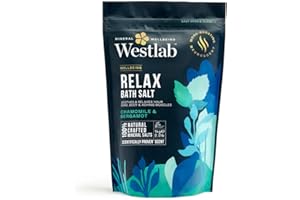Westlab Magnesium Relax Bath Salts 1kg - Ease Stress & Tension from Mind and Body. Scientifically-Proven to Restore Inner Peace. Mood-Boosting Neuroscent. 100% Natural, Chamomile & Bergamot.