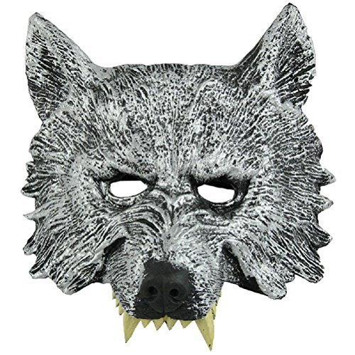 NUOLUX Head Wolf Mask for Cosplay Halloween Masquerade Grey