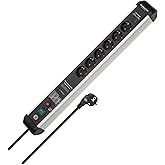 Brennenstuhl Premium-Protect-Line 6'lı grup priz, USB Power Delivery Tip C ve aşırı gerilim korumalı (şalterli &ccedil;oklu priz, US