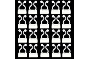 LEEWYOU Soporte de Plantas Trepadoras Autoadhesivo,Clips para Plantas de Jardín, Clips para Plantas de Jardín, Clips de Soporte de Plantas, Clips de Fijación de Plantas Trepadoras, Sujeción de Cables (Blanco)