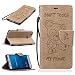 Produktbild LMAZWUFULM Hülle für Huawei P9 Lite /VNS-L31 5,2 Zoll PU Leder Magnetverschluss Brieftasche Lederhülle Wütend Kleiner Bär Prägung Design von Book style mit Stent-Funktion und Karten Slot Ledertasche Flip Cover für Huawei P9 Lite /VNS-L31 (5,2 Zoll) Gold