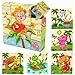 Produktbild PROW 100% Holz Würfel Puzzles Jigsaw 16 Stück Bausteine 6 in 1 Tier Musikinstrumente sicher und No-Paint ungiftig Spielzeug perfekt Weihnachtsgeschenk für Kleinkind Babys