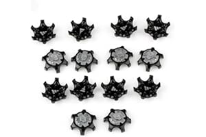 DAZZLEEX 30 Stück Golfschuh-Spikes, Stinger-Schraube, Ersatzklemme, zum Einschrauben, Werkzeug zum Entfernen, Kunststoff, schwarz