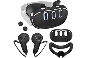 GENERIC Protective Cover for Quest 3 Accessories: Silicone Face Cover, VR Shell Cover, Touch Controller Grips Cover and Joystick Cover for Quest 3