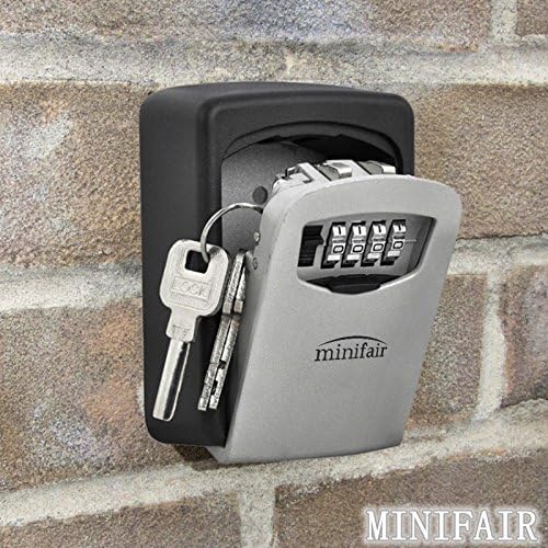 Tedahome Wall-mounted combination key box/key safe, grey/black for sharing your keys securely