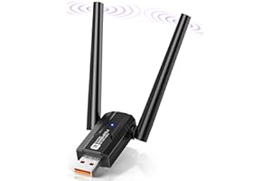 NEUTYPECHIC Carte Bluetooth PC 900 Mbps, Clé Bluetooth PC Antenne Double, Clef Bluetooth PC avec Le Mode de Cryptage, Adaptateur Bluetooth USB Convient aux Ordinateurs, Tablettes, Claviers, Souris