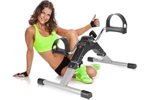 Mini Vélo d'Appartement pour la Récupération des Bras et des Jambes, Mini vélo d'exercice avec écran LCD, , stepper fitness appartement Mini-Vélo Pédalier d'Appartement Portable -Vélo d'appartement avec Moniteur numérique