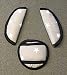 Baby Dreams Universal 3-Piece Seat Belt Pad Set + Step Pad for Maxi Cosi/Römer, Grey with White Stars – Infant GRUPPE0 New Stars