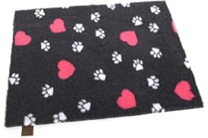 PETLIFE Original Vetbed® isobed SL Anthracite Hearts & Paws 150 x 100 cm
