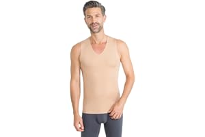 FINN Clean-Cut podkoszulek męski, bez rękawów, z dekoltem w serek, niewidoczna męska koszulka z laserowym wykończeniem – bezszwowy tank top z oryginalnego modalu Lenzing do koszuli i garnituru