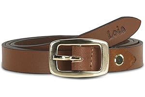 Lois - Cinturon Piel Mujer. Cinturones mujer de Cuero Genuino de Marca - Cinturones de Mujer Piel - Cinturón Mujer Ideal para el Uso Diario, Cuero-Dorado