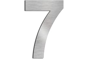 nanlyiau 6in/15.3cm números de casa,numeros numeros casa exterior numeros adhesivos de acero inoxidable 304 número de puerta de apartamento de buzón(6in number 7)