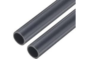 QUARKZMAN 2 Stück PVC-Rohr Leerrohr 9mm ID 11mm OD PVC Druckrohr Kunststoffrohr 230mm/9" Länge Hochschlagfest für Kabelhülle Wasserrohr Aquarium Fischtank Gewächshaus Garten, Dunkelgrau