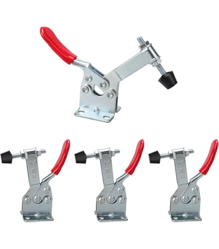 4 Morsetti A Sgancio Rapido Con Levetta - Morsetti Orizzontali Antiscivolo Per Lavorazioni - Foto 5