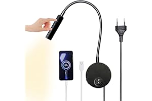 ‎YNDD YNDD Leselampe Wandmontage, Wandleselampe mit USB Ladeanschluss, Wandleuchte Innen mit Stecker und Kabel Wandlampe Flexible mit Schalter, Schwanenhals Bettlampe 3W LED Leselicht Wand für Schlafzimmer