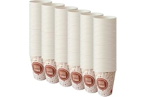 AC ALL CATERING 1000 Vasos Desechables de Café Para Llevar - Vasos Cartón para Servir el Café, el Té, Bebidas Calientes y Frías (8 oz - 240 ml, Decorado)…