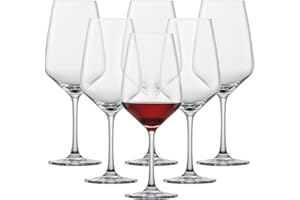 SCHOTT ZWIESEL Rotweinglas Taste (6er-Set), zeitlose Weingläser für Rotwein, spülmaschinenfeste Tritan®-Kristallgläser, Made in Germany (Art.-Nr. 115671)