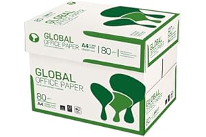 ALPHAINK GLOBAL OFFICE PAPER carta A4 per stampante - 80gr - confezione da 5 risme da 500 fogli l'una -Tot 2.500 fogli - Cartiera Navigator - Ideale per tutte le stampanti e fotocopiatrici - Bianco