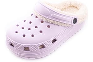 R-ISLAND Zuecos Invierno de Mujer,Adulto,con Forro Caliente,EVA,Comodo,Antideslizante, casa Exterior y Interior.