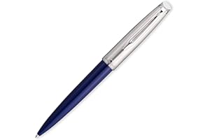 Waterman Emblème Bolígrafo, Azul (Blue and Chrome Trim), Punta Mediana