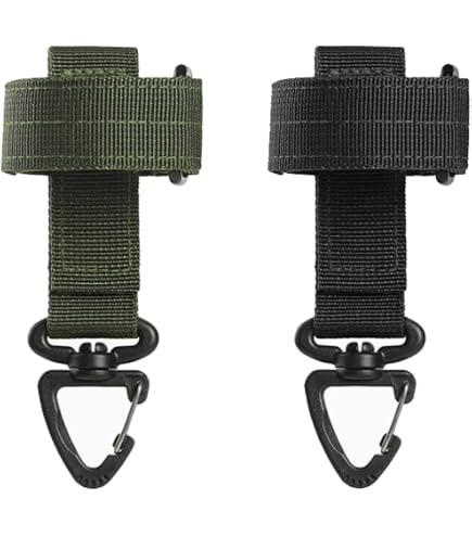 2 Supports De Gants Tactiques Réglables - Clip à Velcro Et Mousqueton, Pour Gants De Travail, Randonnée, Ski - 4