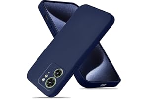 MOJIA Silicone Custodia Cover per Motorola Edge 40, Antiurto Ultra Sottile in Silicone Liquido Cover [Anti-Sbavature e Anti-Impronta] con Fodera in Microfibra AntiGraffio. Blu Notte