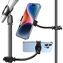 Support De Téléphone Flexible Pour Pupitre De Micro - Bras En Col De Cygne Réglable Pour Enregistrement Ou Streaming