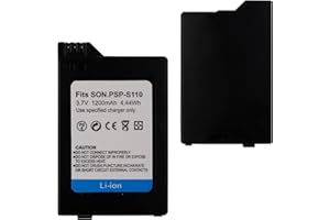 E-yiiviil Batterie de rechange PSP-S110 compatible avec Sony PSP-2000, PSP-3000, Lite, Slim PSP-S110