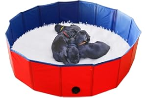 ‎SKYEHOMO Skyehomo 80 x 20 Hundebecken, faltbarer Hundebad, Planschbecken, großes PVC-Haustier-Schwimmbad, Planschbecken für Haustiere und Kinder, Hundeschwimmbad, rutschfeste Hunde Badewanne im Garten