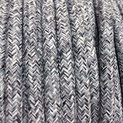 LD Câble électrique textile - Fil électrique tissu Lin Gris