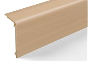 Primo Rohrverkleidung – Kunststoff Rohrabdeckleiste Buche hell – Maße: 2000 x 45 x 110 mm – 1 Stück