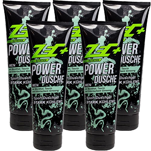 ZEC+ kühlendes DUSCHGEL | perfekt nach dem Sport | aktiviert Regeneration | enthält hochkonzentriertes Menthol | sibirischer Ginseng | CELLACTIVE® | 5er Pack 1250ml