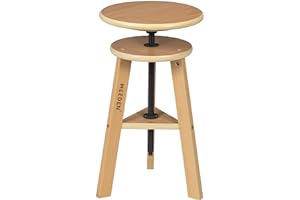 MEEDEN Drewniany Taboret z Regulowaną Wysokością, Stołek dla Artysty, Barowy i Kuchenny, Idealny dla Studia Artystów, Użytku Domowego, Kuchni, Barów