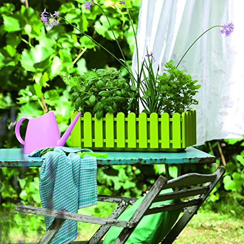 EMSA 506416 Blumenkasten LANDHAUS, UV-beständig, frostfest, Made in Germany, Grün, 47 x 20 x 16 cm - 5