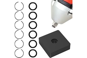 EOPHMI 3/8" & 1/2" Impact Retaining Ring Clip with O-Ring, Impact Wrench Retaining Ring Kit, Including Retainer Rings Anvil Install Tool Compatible with Milwaukee Electric & Pneumatic