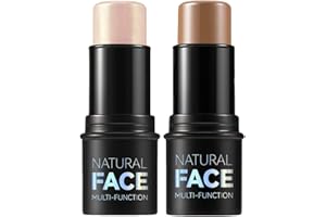 LONGYIER Stick per il contouring evidenziatore e bronze, uno stick professionale per il contouring del viso, facile da usare, con una buona copertura, a lunga durata e impermeabile (#1,4, medio)