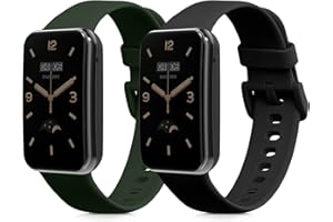 kwmobile Pasek kompatybilny z zegarkiem Xiaomi Mi Band 7 Pro, 2 x zapasowy silikonowy pasek do zegarka