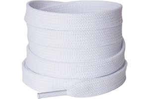 Olukssck Lacci Scarpe Piatti Colorati, [2 Paia] Stringhe Scarpe Resistenti Lacci da Ricambio per Scarpe Sportive, Scarponcini, per adulti e bambini - Larghezza 10 mm