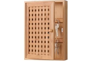 Zeller 13876 Cassetta Portachiavi, Bambú, Beige, 19x6x27 cm