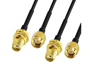 2 Stycken SMA-kabel Förlängningsantenn 2M, RG174 SMA-kabel Hane till Hona, rätvinkelkoaxialkabel, Adapter för -router, USB-modem, Radioamatör, WiFi-kamera, FPV-drönare, ADS-B-mottagare