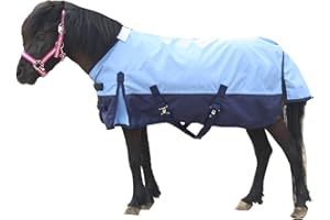 Gallopoff 1200D Pony/Shetty - Manta para caballo sin relleno (0 g), ligera, impermeable, transpirable y resistente a desgarros para potros, mini caballos, caballos enanos, caballos pequeños y ponis