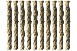 ZXCVWWE Corde d'amadou, corde de petit bois, corde d'amadou naturelle, allume-feu, facile à allumer, languette d'allumage pour la randonnée, le camping, les barbecues, la chasse, les poissons