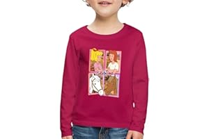 Spreadshirt Bibi and Tina with Amadeus and Sabrina Tile Motif Children's Premium Long-Sleeved Shirt