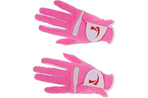 Tenlacum 1 par de guantes de golf para mujer, color rosa fresco y cómodo, mejora el agarre, 4 tamaños a elegir