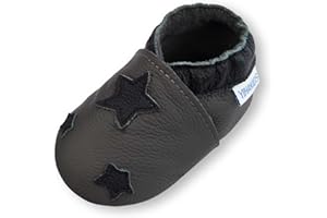 YIHAKIDS Bébé Filles Garçons Chaussures Cuir Souple Enfant Chaussons Cuir Doux Chaussures Premiers Pas