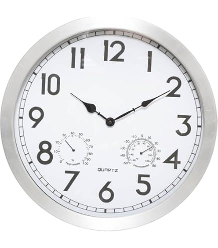 Clayre & Eef Wandklok 50x6 cm Bruin Beige Kunststof - Clayre & Eef