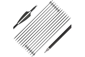 ‎WOLFMAN wolfman 32 Zoll Carbonpfeile für Bogenschießen Spine 500 Carbon Pfeile Carbon Jagdpfeile mit 3 Zoll Plastikfeder Carbon Arrows für Pfeil Bogen Recurvebogen Compoundbogen
