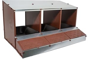 FINCA CASAREJO Ponedero para Gallinas San ANTÓN - Nido con 3 Huecos para 12 gallinas - Cesta Súper Amplia para Recoger los Huevos más Limpios - Montaje sin Herramientas