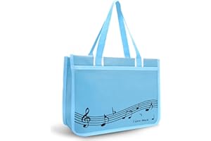 BestSounds Sac de piano, sac fourre-tout étanche avec fermeture éclair pour livre de musique, accessoires de piano pour femme, cadeaux pour musiciens